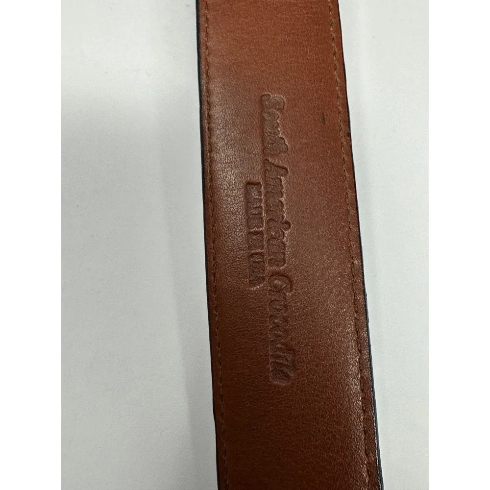 Torino Leather Genuine South American Crocodile Belt Mens Sz 42 Black V5